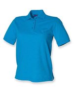 Henbury Klassisches Piqué Polo Shirt Regular Fit, White XS, W401 – Zaffiro Blu