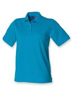 Henbury Klassisches Piqué Polo Shirt Regular Fit, White XS, W401 – Turchese