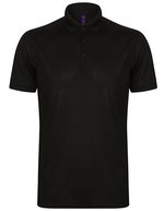 Men´s Slim Fit Stretch Polo Shirt + Wicking Finish – Black