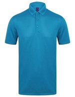 Henbury Slim Fit Polo mit Wicking-Finish für Herren, Bottle M, W460 – Zaffiro Blu