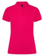 Henbury Polo-Shirt Mikro-Piqué feuchtigkeitsregulierend für Damen, Black L, W476 – Bright Pink