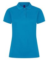 Henbury Polo-Shirt Mikro-Piqué feuchtigkeitsregulierend für Damen, Black L, W476 – Sapphire Blue