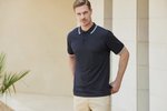 Henbury Coolplus® Polo-Shirt mit Kontrast-Streifen, Black/Red XS, W482 – Bild 1