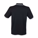 Henbury Coolplus® Polo con Strisce a Contrasto, Black/Red XS, W482 – immagine 4