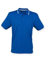 Henbury Coolplus® Polo-Shirt mit Kontrast-Streifen – Royal/White