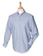 Henbury Klassisches Oxford-Hemd mit Button-Down-Kragen – Blue Oxford