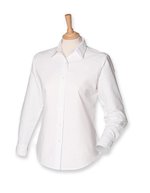 Henbury Oxford Hemd mit langen Ärmeln – White