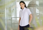 Henbury Damen-Kurzarmhemd Oxford, taillierter Schnitt, Blue Oxford XS (8), W516 – Bild 2