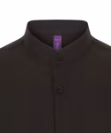 Henbury Langarm Hemd mit Mandarin-Kragen, Black XXL, W592 – Bild 7