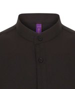 Henbury Langarm Hemd mit Mandarin-Kragen, Black XXL, W592 – Bild 7