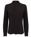 Henbury Langarm-Hemd mit Mandarin-Kragen für Damen, Black S, W593 – Bild 3