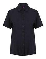 Henbury Kurzarm-Hemd mit schweißtransportierendem Material – Navy