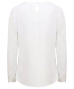 Henbury Plissee-Bluse mit Langarm und Knopfverschluss, Black XS, W598 – Bild 4