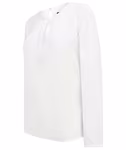 Henbury Plissee-Bluse mit Langarm und Knopfverschluss, White L, W598 – Bild 5