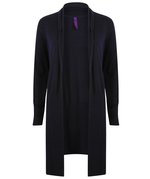 Henbury Longline Cardigan 50% Baumwolle für Damen, Black XS, W719 – Bild 3