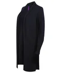 Henbury Longline Cardigan 50% Cotton for Women, Black XS, W719 – image 6