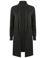 Henbury Longline Cardigan 50% Baumwolle für Damen – Grey Marl