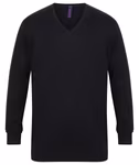 Henbury Pullover a V 12-Gauge a Maglia Fine da Uomo – immagine 3