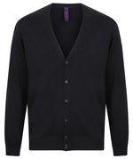 Henbury Feinstrick-Cardigan mit V-Ausschnitt, Grey Marl XS, W722 – Bild 3