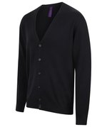 Henbury Feinstrick-Cardigan mit V-Ausschnitt, Grey Marl XS, W722 – Bild 6