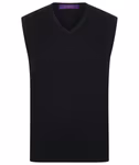 Henbury Pull en Maille Fine Sans Manches Col V, Black S, W724 – image 3