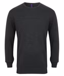 Henbury Lightweight Long Sleeve Knitted Jumper 50% Cotton, Black S, W725 – image 3