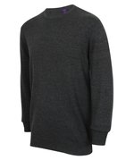Henbury Leichter Langarm-Strickpullover 50% Baumwolle, Black S, W725 – Bild 6