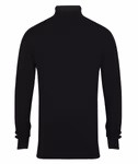 Henbury Fine Knit Roll Neck Jumper with Ribbed Structure, Black XS, W727 – image 3