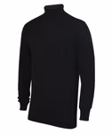 Henbury Fine Knit Roll Neck Jumper with Ribbed Structure, Black XS, W727 – image 6