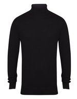 Henbury Feinstrick-Rollkragenpullover mit Rippenstruktur – Black