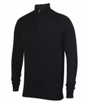 Henbury Knitted Jumper with Half Zip, Navy M, W729 – image 6