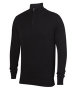 Henbury Strickpullover mit halbem Reißverschluss, Black XS, W729 – Bild 6