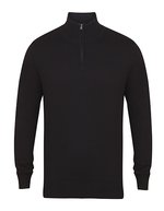 Henbury Strickpullover mit halbem Reißverschluss, Black XS, W729 – Bild 2