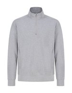 Henbury Nachhaltiger 1/4 Zip Pullover in – Heather Grey