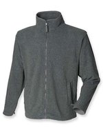 Henbury Fleecejacke aus Antipilling-Microfleece, Black S, W850 – Charcoal Marl
