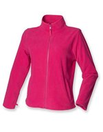 Henbury Microfleece-Jacke mit Reißverschlusstaschen für Damen, Black S, W851 – Fuchsia