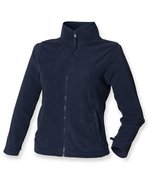 Henbury Microfleece-Jacke mit Reißverschlusstaschen für Damen, Black S, W851 – Navy