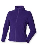 Henbury Microfleece-Jacke mit Reißverschlusstaschen für Damen, Black S, W851 – Purple