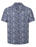 Men´s Shirt – Bianco-Blu navy-Foglia