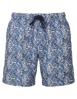 Short de Bain pour Homme – Blanc-Marine-Feuille