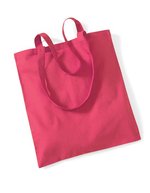 Westford Mill Baumwolltasche mit langen Tragegriffen, Natural 38 x 42 cm, WM101 – Coral