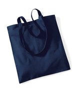 Westford Mill Baumwolltasche mit langen Tragegriffen, Natural 38 x 42 cm, WM101 – French Navy