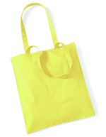 Westford Mill Baumwolltasche mit langen Tragegriffen, Natural 38 x 42 cm, WM101 – Lemon