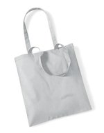 Westford Mill Baumwolltasche mit langen Tragegriffen, Natural 38 x 42 cm, WM101 – Light Grey