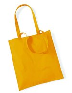 Westford Mill Baumwolltasche mit langen Tragegriffen, Natural 38 x 42 cm, WM101 – Mustard