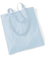 Westford Mill Baumwolltasche mit langen Tragegriffen, Natural 38 x 42 cm, WM101 – Pastel Blue