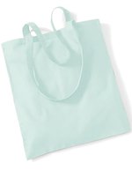Westford Mill Baumwolltasche mit langen Tragegriffen, Natural 38 x 42 cm, WM101 – Pastel Mint