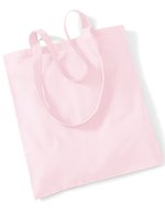 Westford Mill Baumwolltasche mit langen Tragegriffen, Natural 38 x 42 cm, WM101 – Pastel Pink