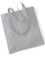 Westford Mill Baumwolltasche mit langen Tragegriffen, Natural 38 x 42 cm, WM101 – Pure Grey