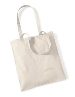 Westford Mill Baumwolltasche mit langen Tragegriffen, Natural 38 x 42 cm, WM101 – Sand